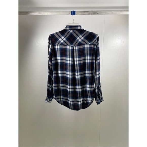 Rails Navy Tartan Plaid Button Down Shirt Size S - Picture 2 of 9
